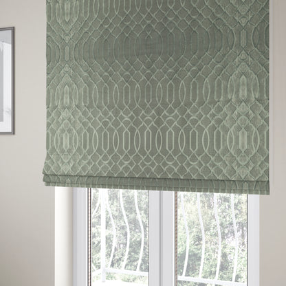 Paradise Trellis Pattern In Grey Upholstery Fabric CTR-2532 - Roman Blinds