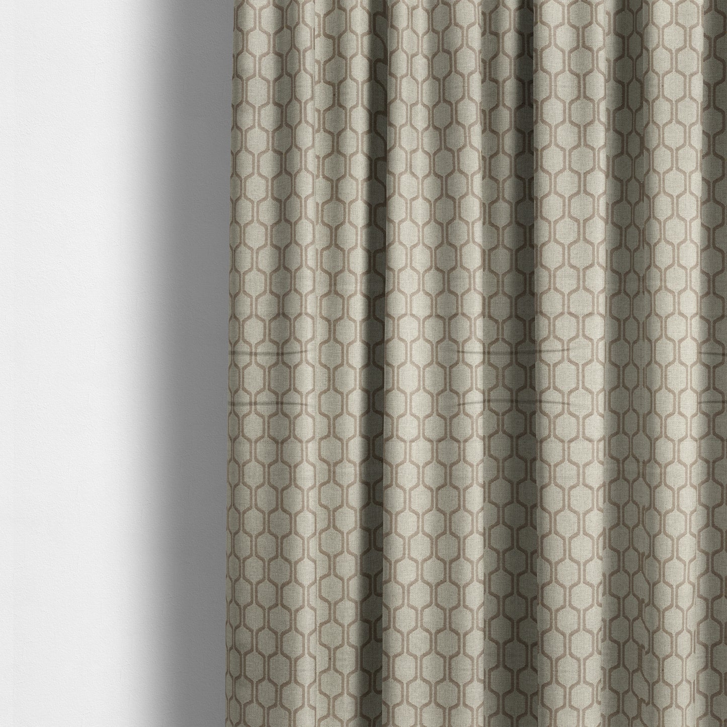 Amira Honeycomb Stripe Pattern Brown Upholstery Fabric CTR-2537 - Made To Measure Curtains