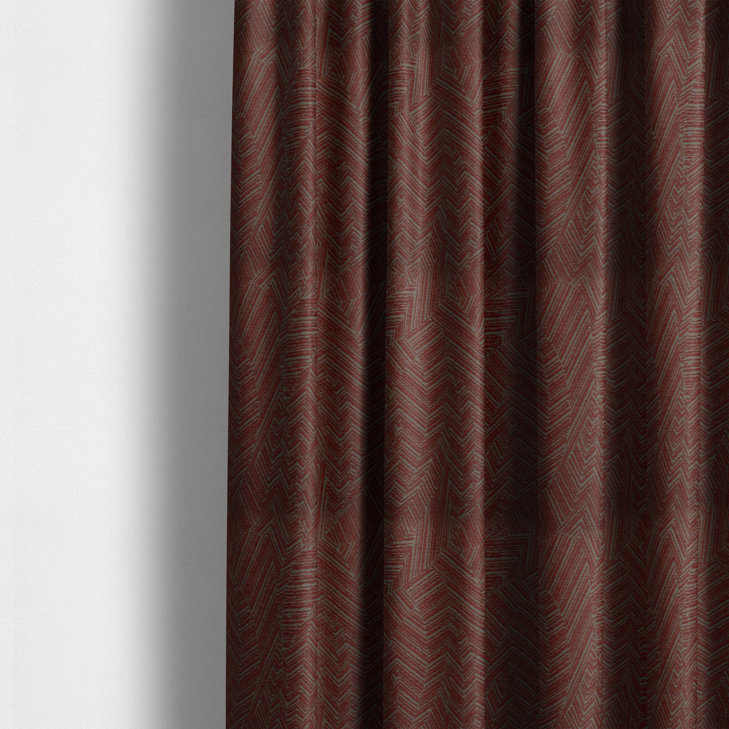 Cotswold Abstract Pattern Red Colour Upholstery Fabric CTR-2554 - Made To Measure Curtains