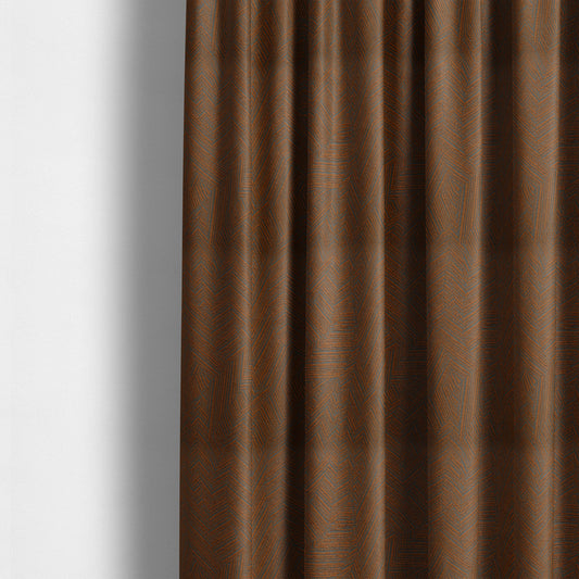 Cotswold Abstract Pattern Orange Colour Upholstery Fabric CTR-2555 - Made To Measure Curtains