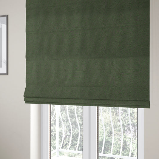 Cotswold Abstract Pattern Green Colour Upholstery Fabric CTR-2557 - Roman Blinds