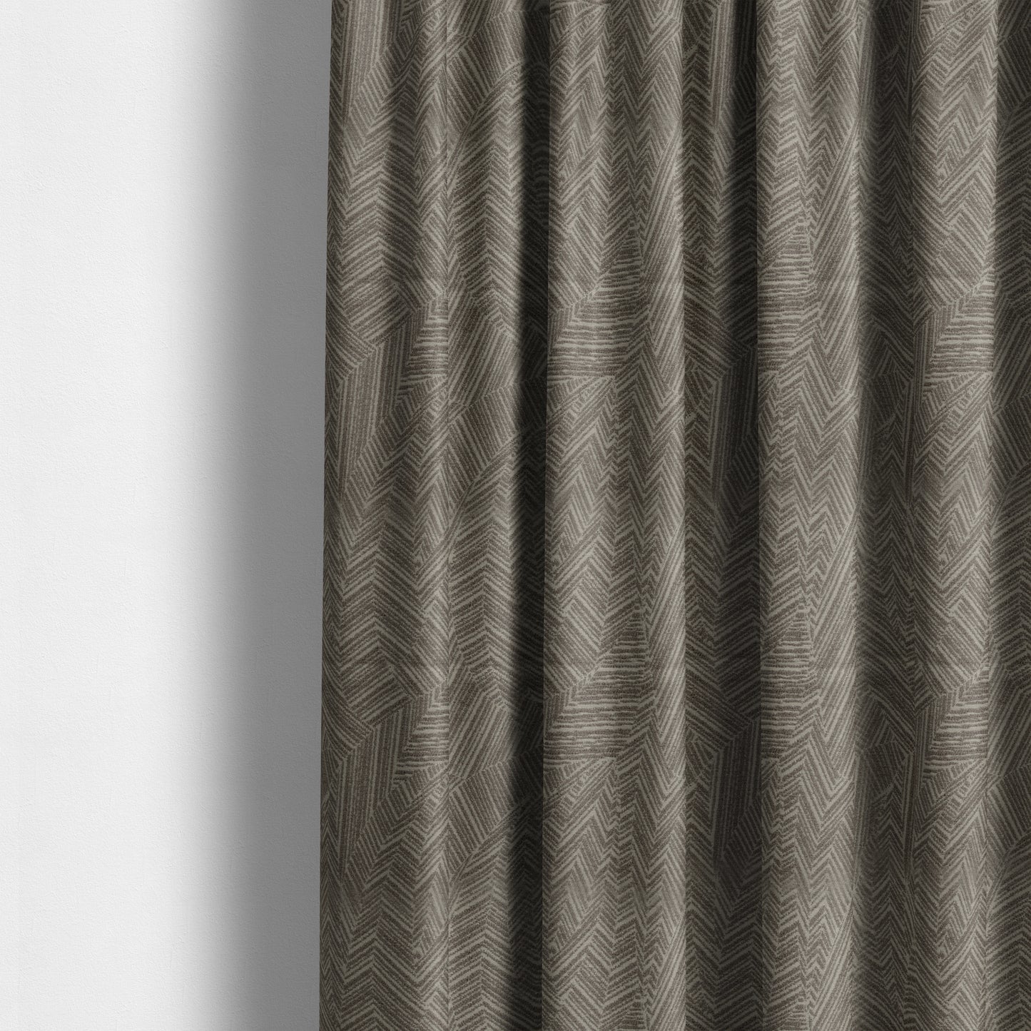 Cotswold Abstract Pattern Brown Colour Upholstery Fabric CTR-2560 - Made To Measure Curtains