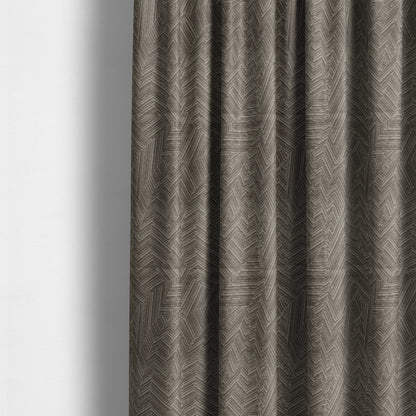 Cotswold Abstract Pattern Brown Colour Upholstery Fabric CTR-2560 - Made To Measure Curtains