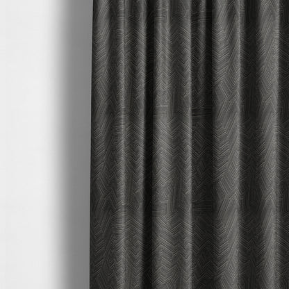 Cotswold Abstract Pattern Grey Colour Upholstery Fabric CTR-2561 - Made To Measure Curtains