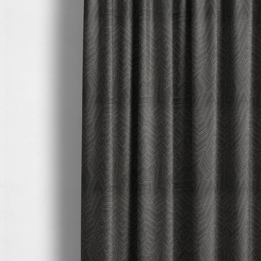 Cotswold Abstract Pattern Grey Colour Upholstery Fabric CTR-2561 - Made To Measure Curtains