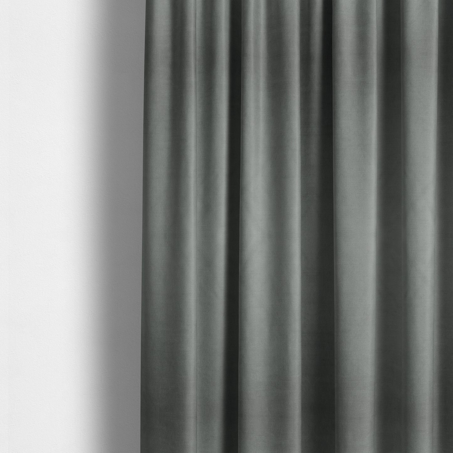 Atlantic Ribbed Textured Plain Cotton Feel Velvet Blue Upholstery Fabric CTR-2562 - Made To Measure Curtains