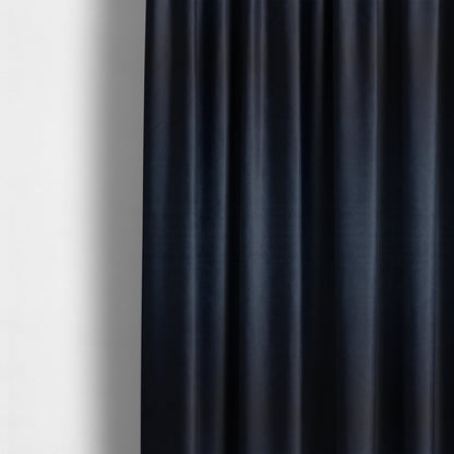 Atlantic Ribbed Textured Plain Cotton Feel Velvet Blue Upholstery Fabric CTR-2564 - Made To Measure Curtains