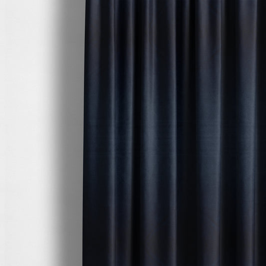 Atlantic Ribbed Textured Plain Cotton Feel Velvet Blue Upholstery Fabric CTR-2564 - Made To Measure Curtains