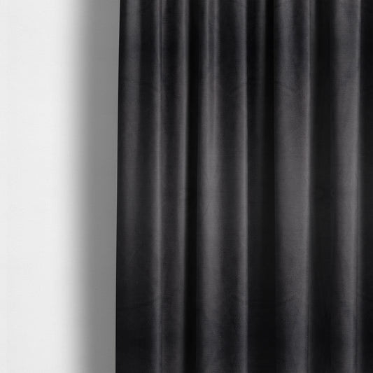 Atlantic Ribbed Textured Plain Cotton Feel Velvet Grey Upholstery Fabric CTR-2565 - Made To Measure Curtains