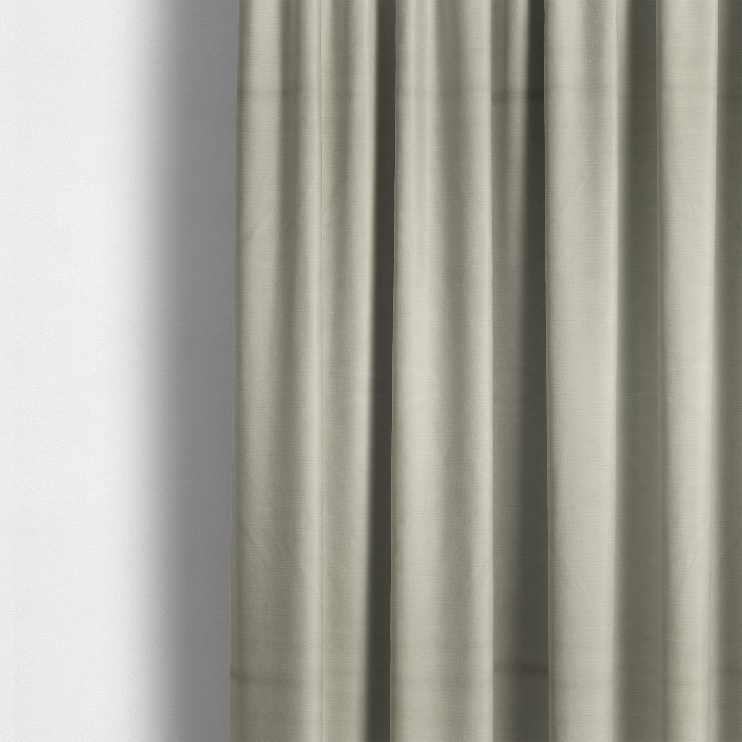 Atlantic Ribbed Textured Plain Cotton Feel Velvet Silver Upholstery Fabric CTR-2566 - Made To Measure Curtains