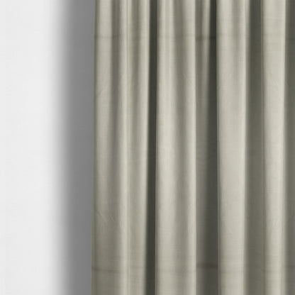 Atlantic Ribbed Textured Plain Cotton Feel Velvet Silver Upholstery Fabric CTR-2566 - Made To Measure Curtains