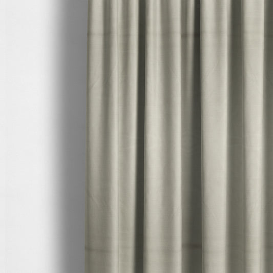 Atlantic Ribbed Textured Plain Cotton Feel Velvet Silver Upholstery Fabric CTR-2566 - Made To Measure Curtains