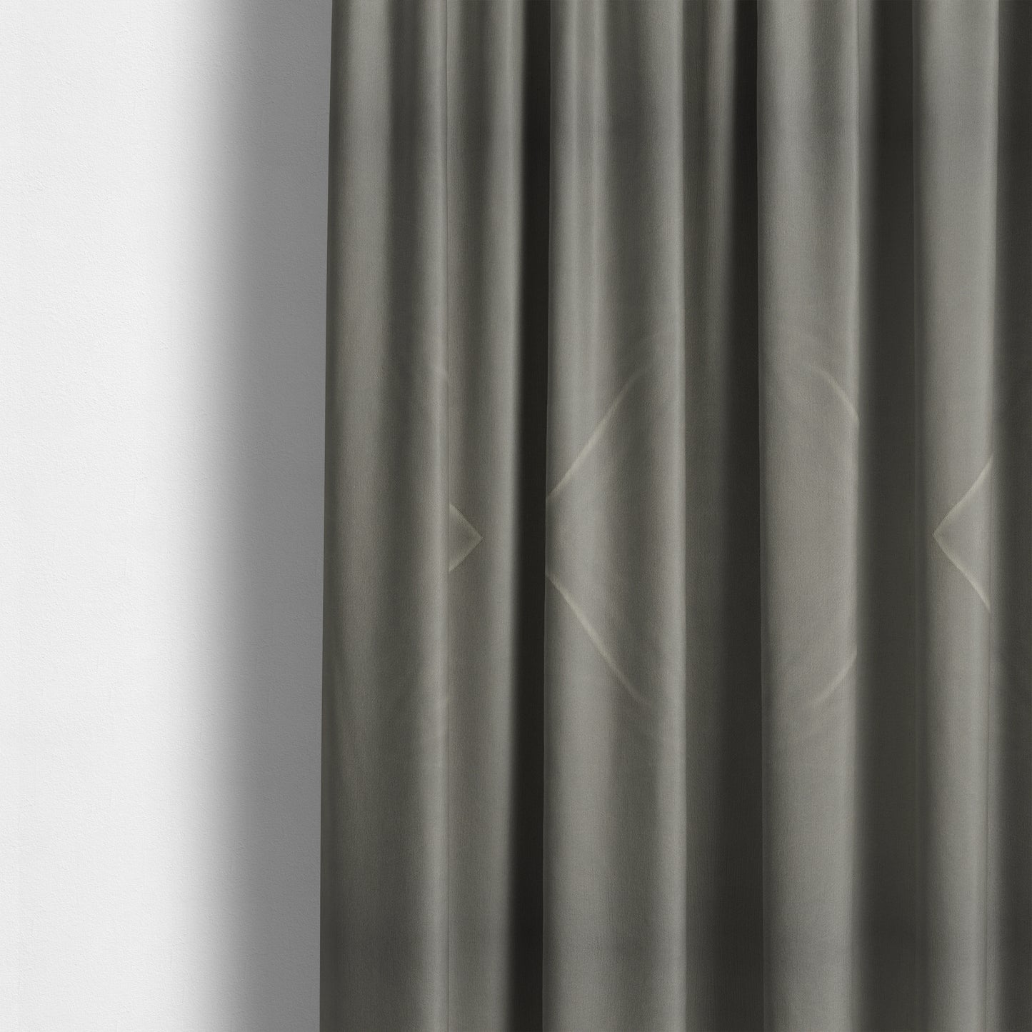 Atlantic Ribbed Textured Plain Cotton Feel Velvet Silver Upholstery Fabric CTR-2567 - Made To Measure Curtains