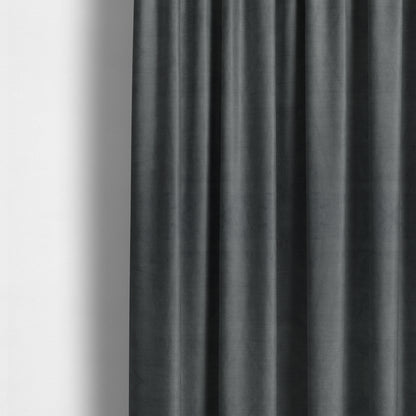 Atlantic Ribbed Textured Plain Cotton Feel Velvet Grey Upholstery Fabric CTR-2569 - Made To Measure Curtains