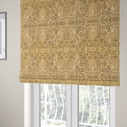 Colarto Collection Brown Colour In Paisley Pattern Chenille Furnishing Fabric CTR-257 - Roman Blinds