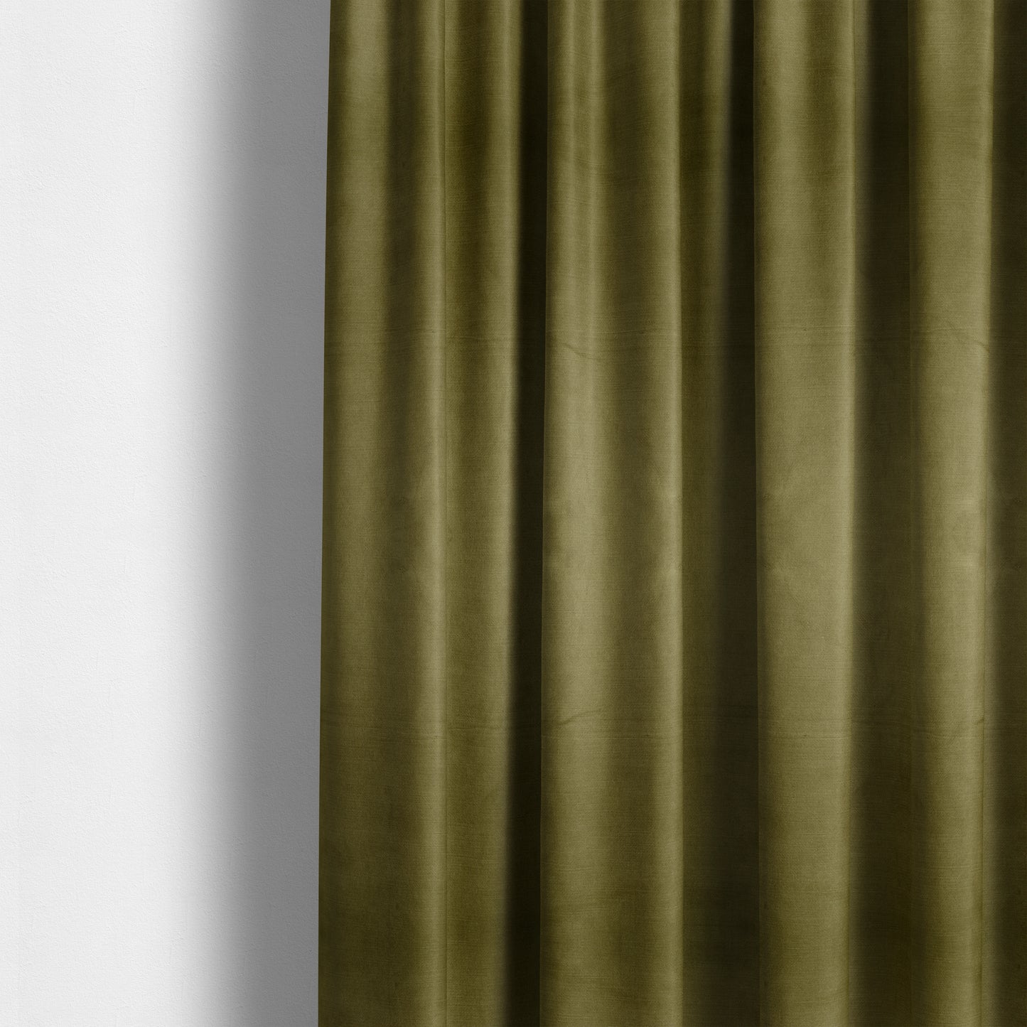 Atlantic Ribbed Textured Plain Cotton Feel Velvet Green Upholstery Fabric CTR-2573 - Made To Measure Curtains