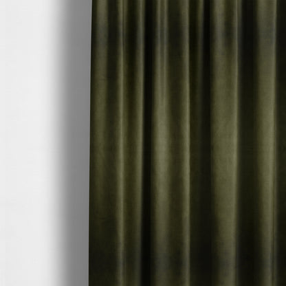 Atlantic Ribbed Textured Plain Cotton Feel Velvet Green Upholstery Fabric CTR-2574 - Made To Measure Curtains