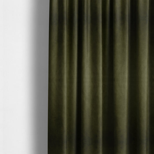 Atlantic Ribbed Textured Plain Cotton Feel Velvet Green Upholstery Fabric CTR-2574 - Made To Measure Curtains