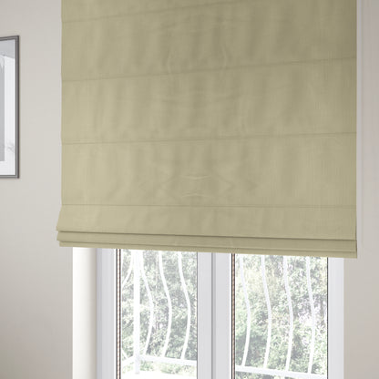 Atlantic Ribbed Textured Plain Cotton Feel Velvet Cream Upholstery Fabric CTR-2577 - Roman Blinds