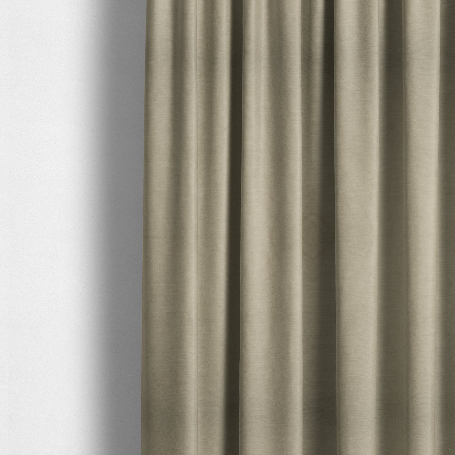 Atlantic Ribbed Textured Plain Cotton Feel Velvet Beige Upholstery Fabric CTR-2578 - Made To Measure Curtains