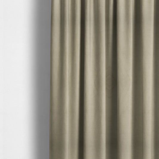 Atlantic Ribbed Textured Plain Cotton Feel Velvet Beige Upholstery Fabric CTR-2578 - Made To Measure Curtains