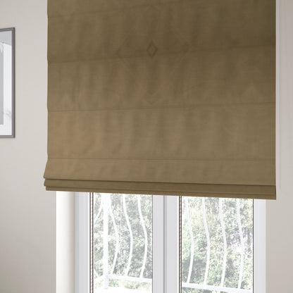 Atlantic Ribbed Textured Plain Cotton Feel Velvet Brown Upholstery Fabric CTR-2580 - Roman Blinds