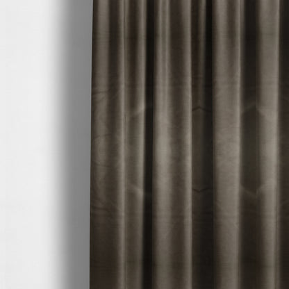 Atlantic Ribbed Textured Plain Cotton Feel Velvet Brown Upholstery Fabric CTR-2582 - Made To Measure Curtains