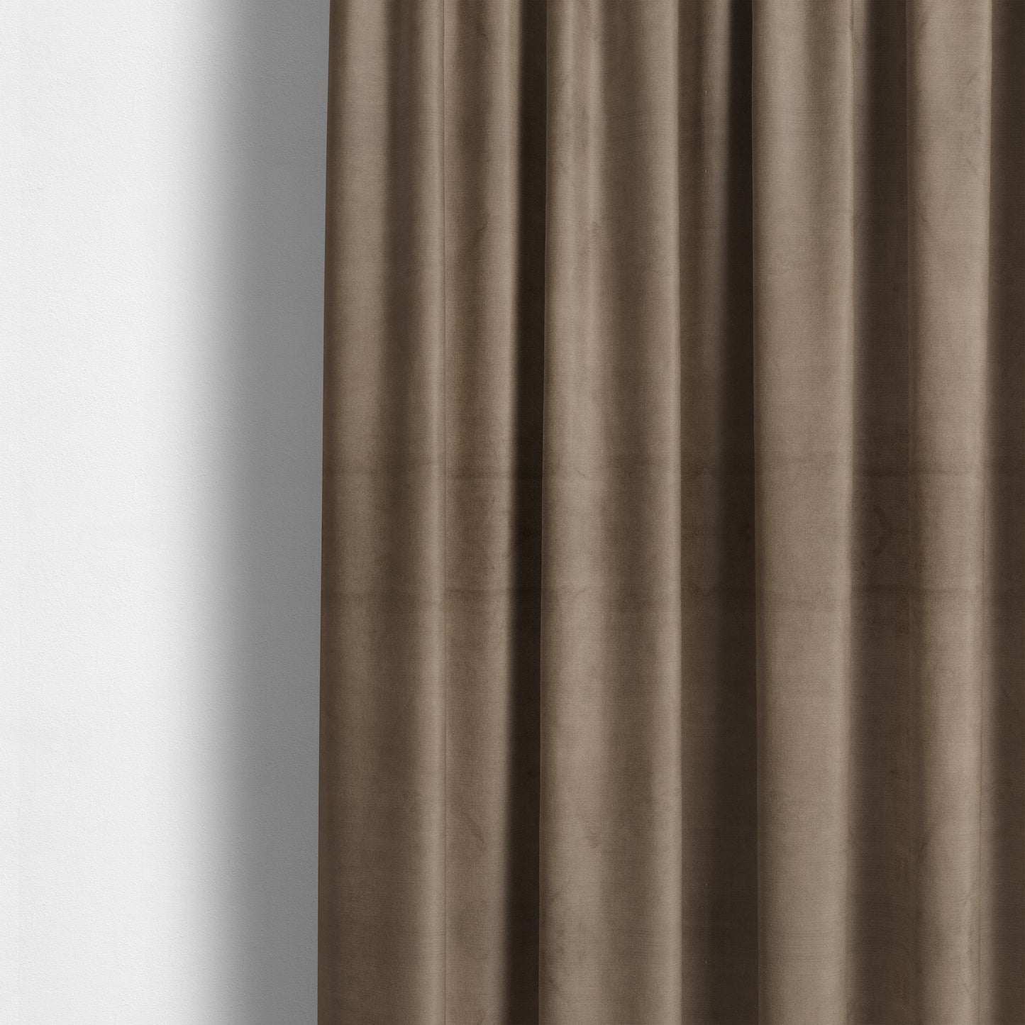 Atlantic Ribbed Textured Plain Cotton Feel Velvet Brown Upholstery Fabric CTR-2583 - Made To Measure Curtains