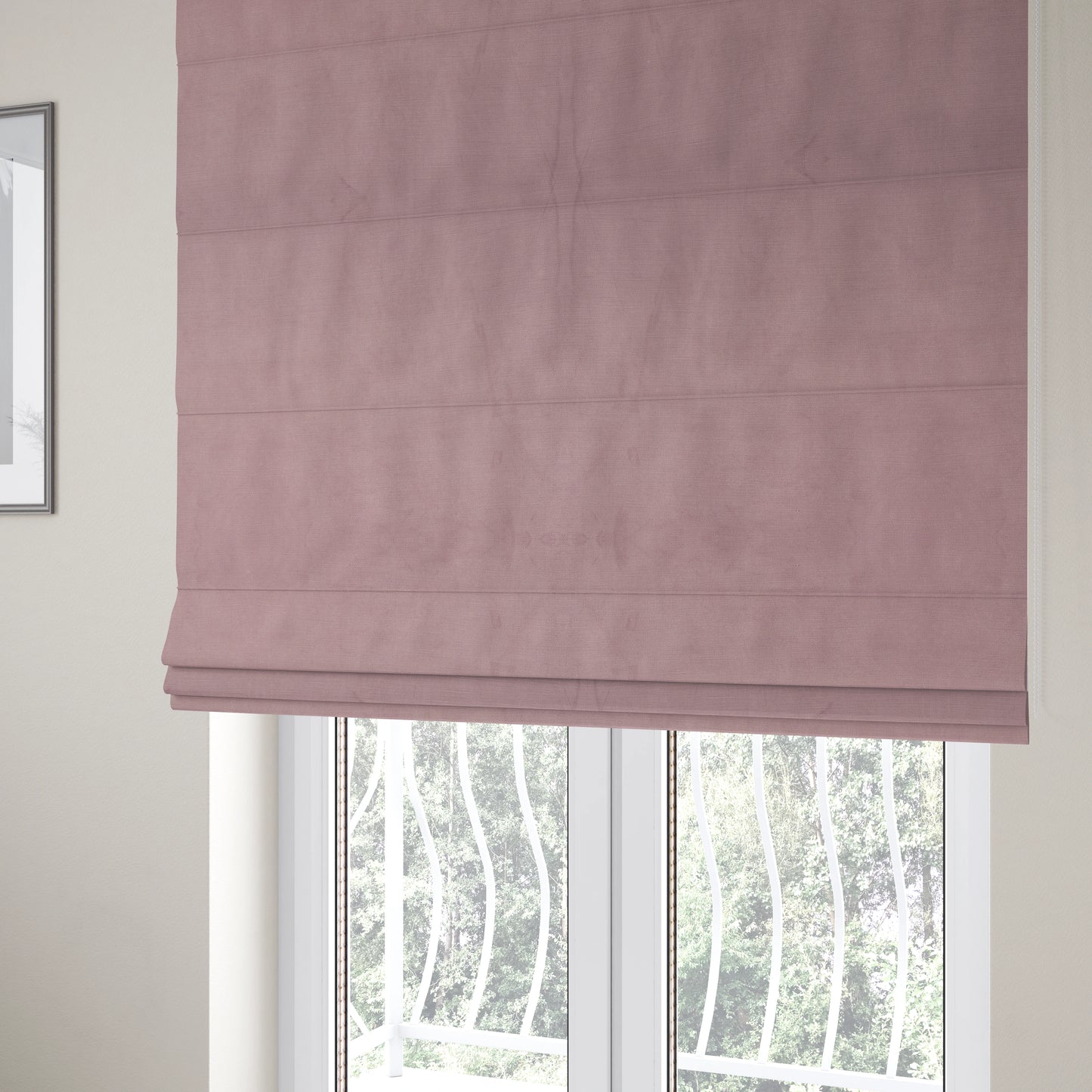 Atlantic Ribbed Textured Plain Cotton Feel Velvet Lilac Upholstery Fabric CTR-2589 - Roman Blinds