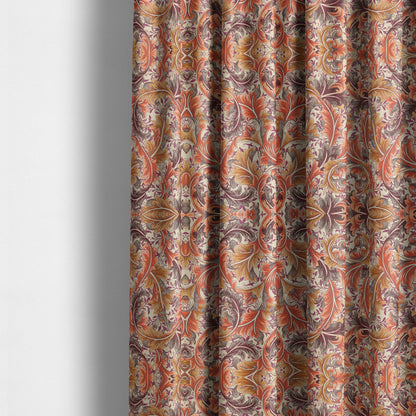 Colarto Collection Passion Colourful In Floral Pattern Chenille Furnishing Fabric CTR-259 - Made To Measure Curtains