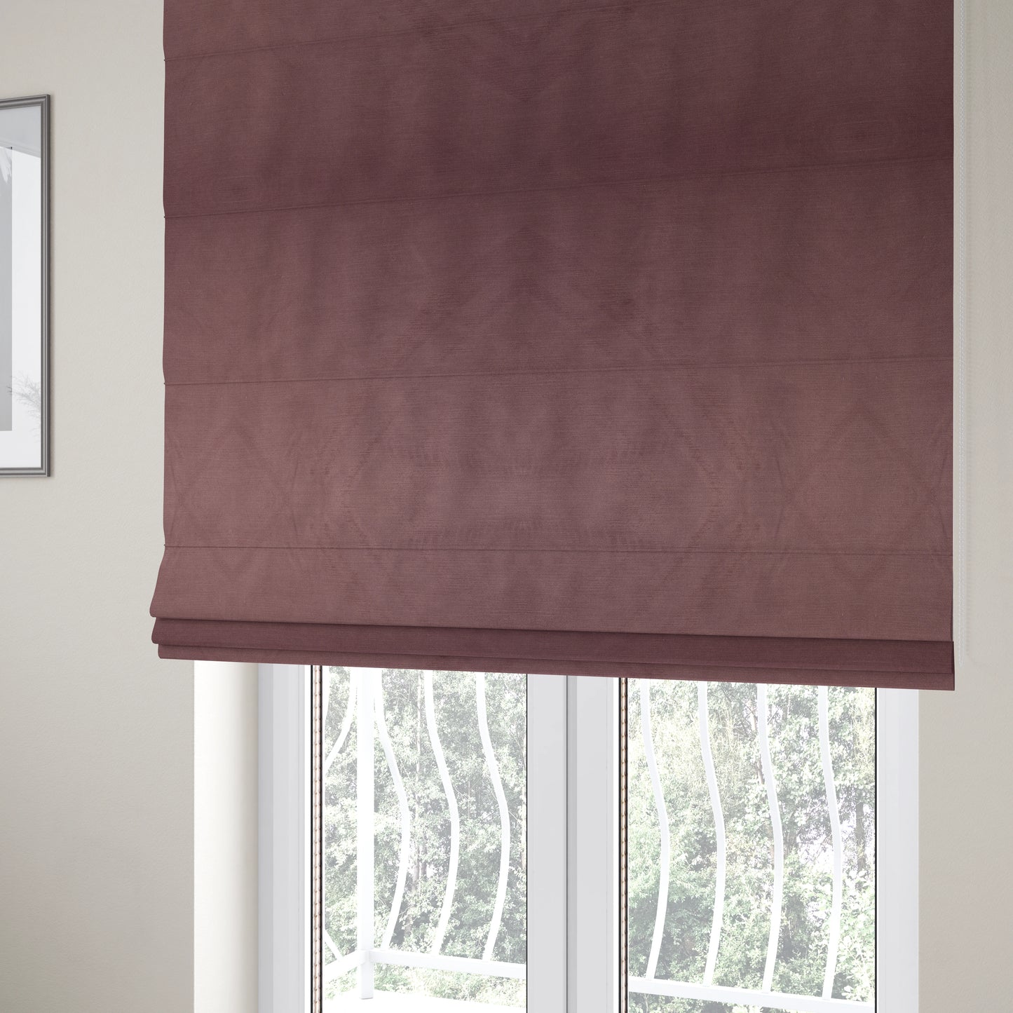 Atlantic Ribbed Textured Plain Cotton Feel Velvet Lilac Upholstery Fabric CTR-2590 - Roman Blinds