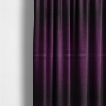 Atlantic Ribbed Textured Plain Cotton Feel Velvet Purple Upholstery Fabric CTR-2592 - Made To Measure Curtains