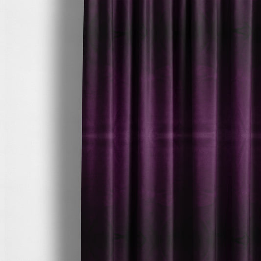 Atlantic Ribbed Textured Plain Cotton Feel Velvet Purple Upholstery Fabric CTR-2592 - Made To Measure Curtains