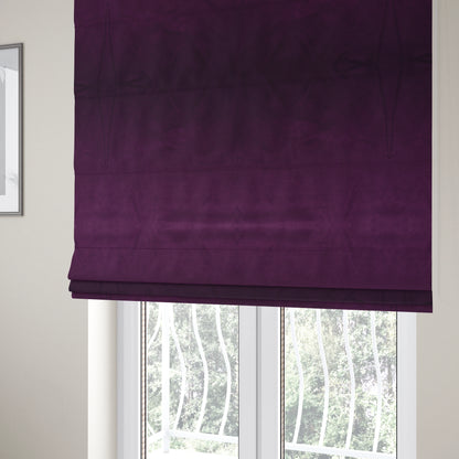 Atlantic Ribbed Textured Plain Cotton Feel Velvet Purple Upholstery Fabric CTR-2592 - Roman Blinds