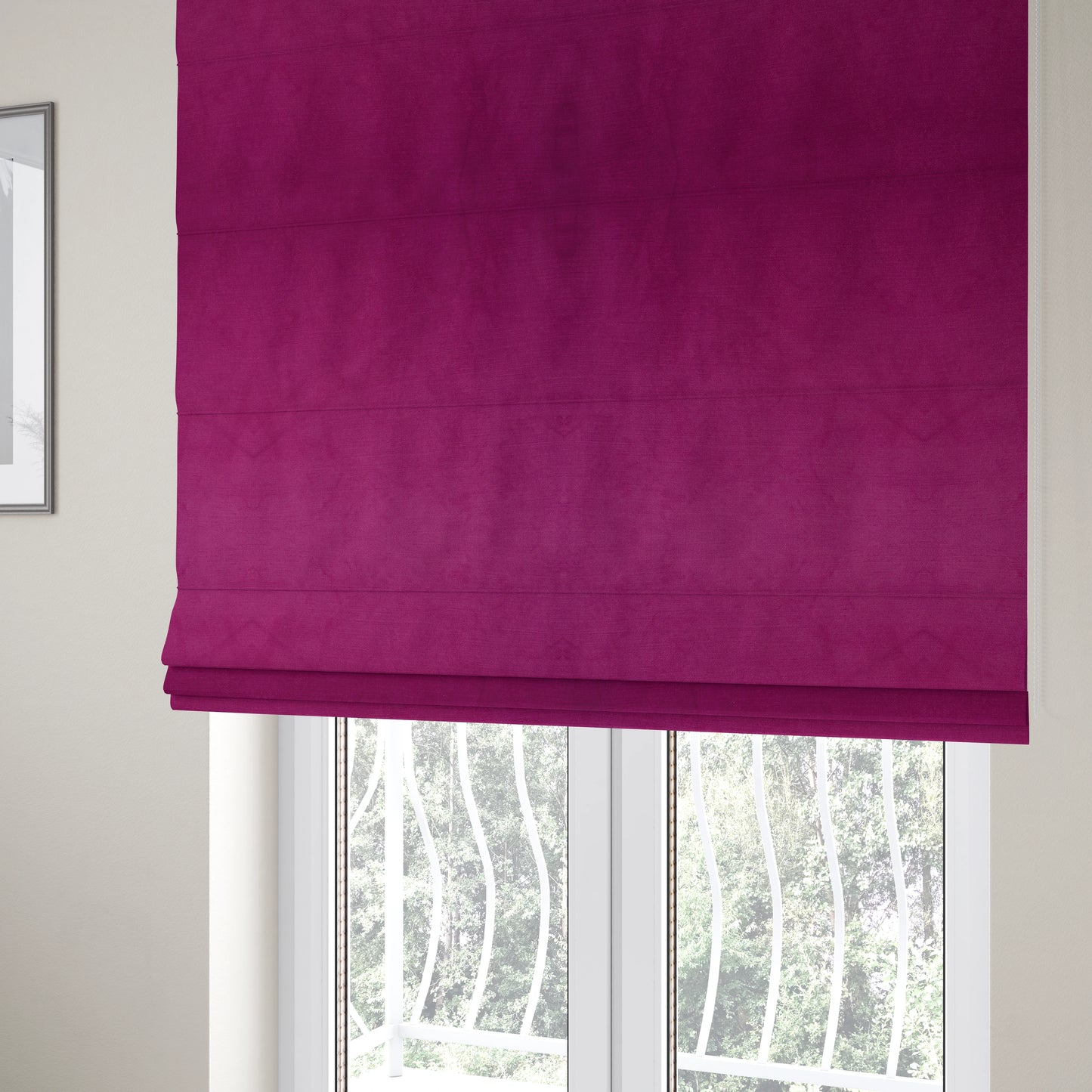 Atlantic Ribbed Textured Plain Cotton Feel Velvet Pink Upholstery Fabric CTR-2593 - Roman Blinds