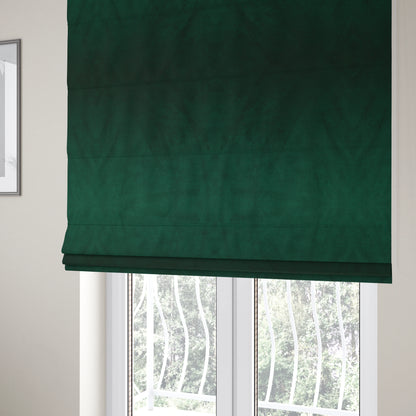 Atlantic Ribbed Textured Plain Cotton Feel Velvet Green Upholstery Fabric CTR-2596 - Roman Blinds