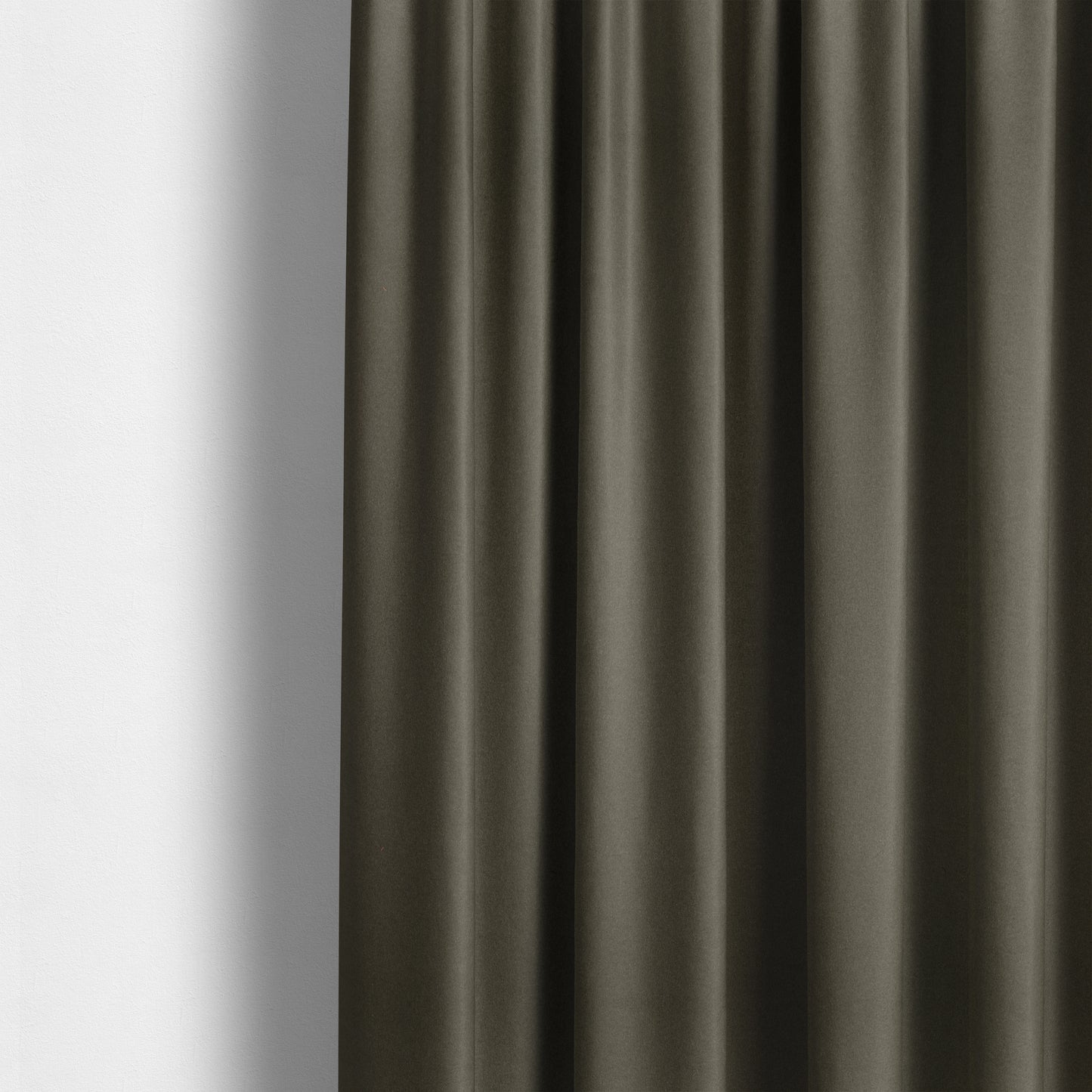 Moorland Plain Wool Brown Colour Upholstery Fabric CTR-2599 - Made To Measure Curtains