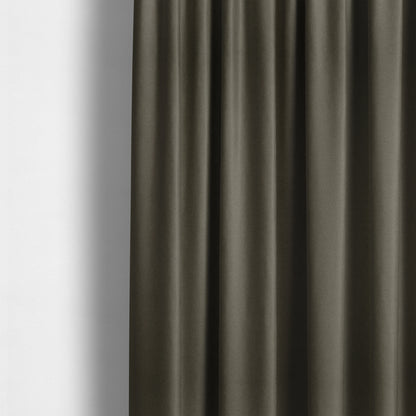 Moorland Plain Wool Brown Colour Upholstery Fabric CTR-2599 - Made To Measure Curtains