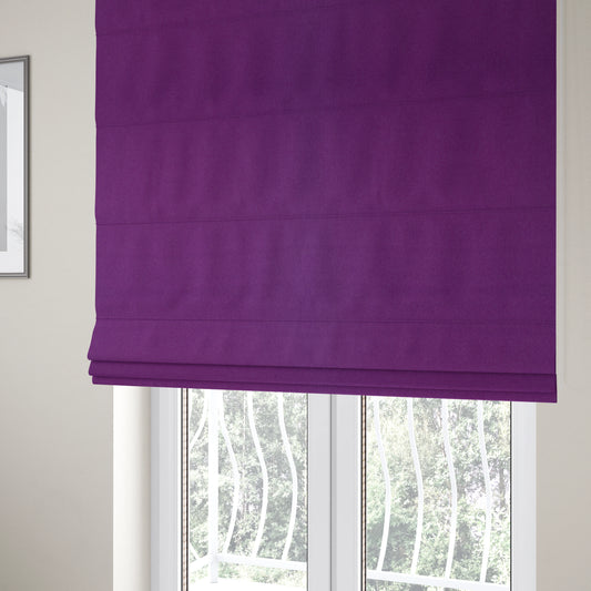 Moorland Plain Wool Purple Colour Upholstery Fabric CTR-2604 - Roman Blinds