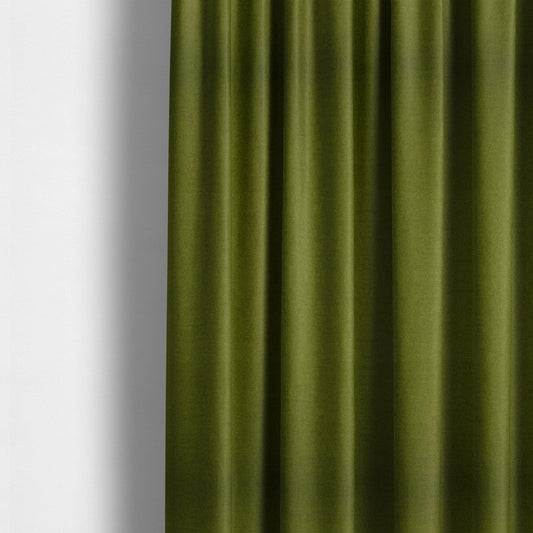 Moorland Plain Wool Green Colour Upholstery Fabric CTR-2606 - Made To Measure Curtains