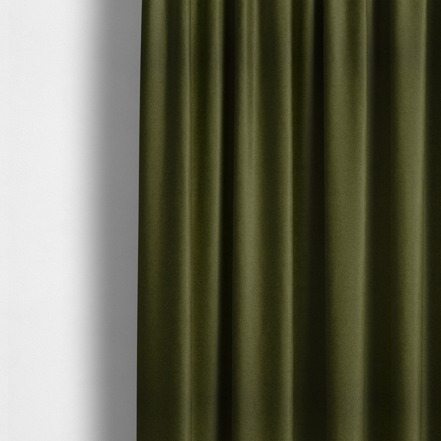 Moorland Plain Wool Green Colour Upholstery Fabric CTR-2607 - Made To Measure Curtains