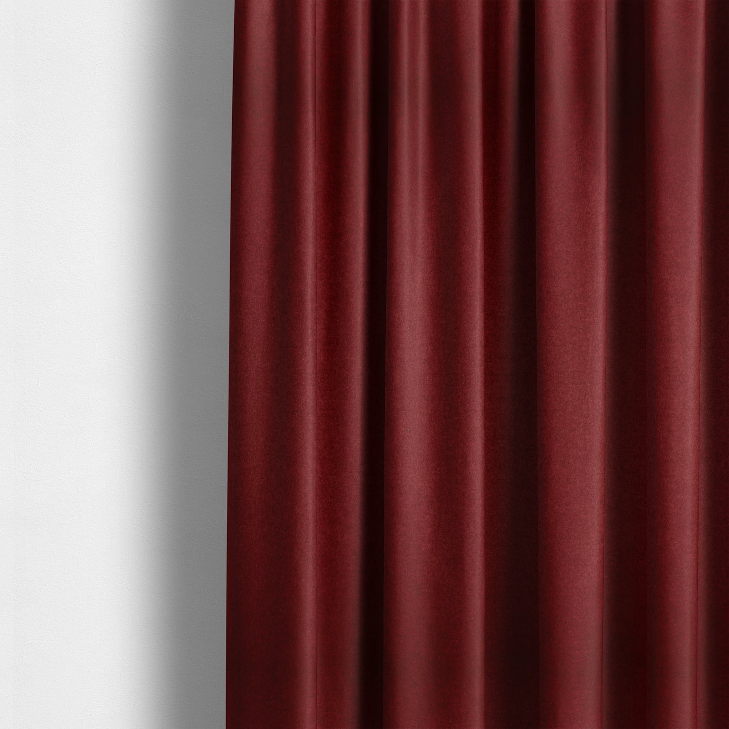 Moorland Plain Wool Red Colour Upholstery Fabric CTR-2608 - Made To Measure Curtains