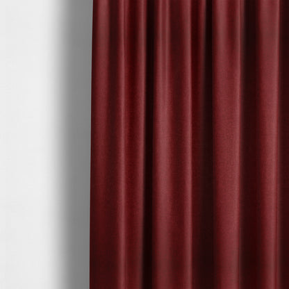 Moorland Plain Wool Red Colour Upholstery Fabric CTR-2608 - Made To Measure Curtains