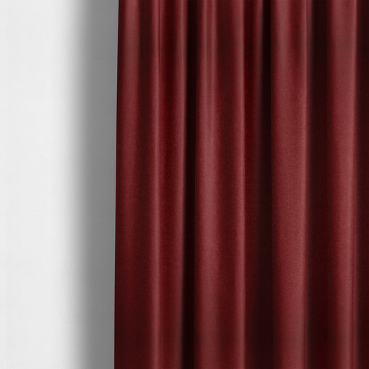 Moorland Plain Wool Red Colour Upholstery Fabric CTR-2608 - Made To Measure Curtains