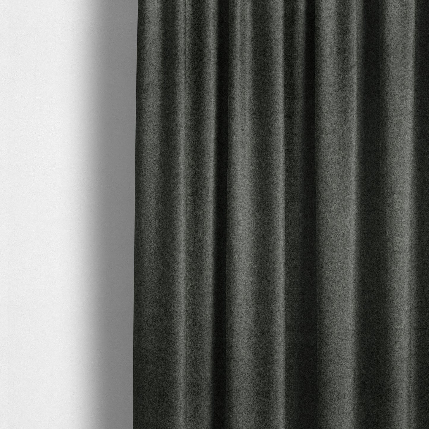 Moorland Plain Wool Grey Colour Upholstery Fabric CTR-2610 - Made To Measure Curtains