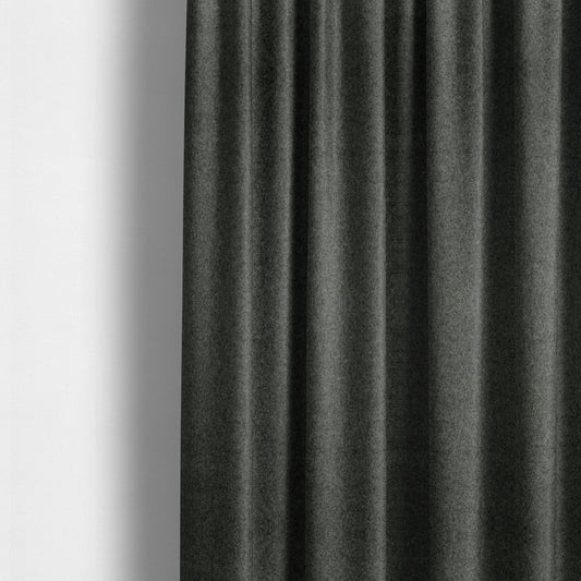 Moorland Plain Wool Grey Colour Upholstery Fabric CTR-2610 - Made To Measure Curtains