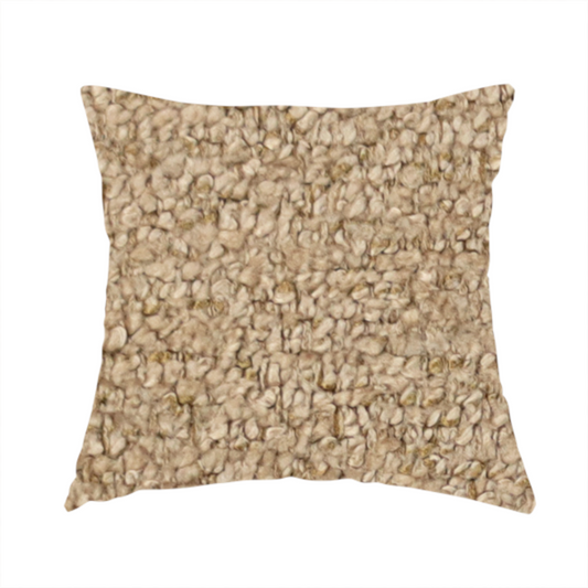 Seoul Boucle Upholstery Fabric Light Brown Colour CTR-2614 - Handmade Cushions