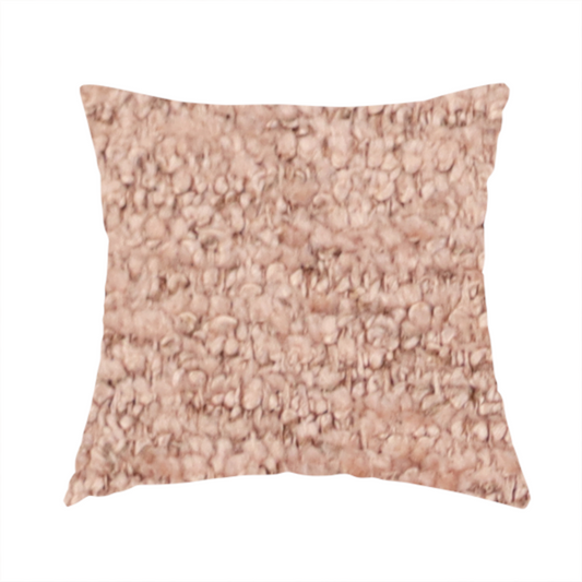 Seoul Boucle Upholstery Fabric Dusty Pink Colour CTR-2615 - Handmade Cushions