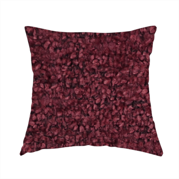 Seoul Boucle Upholstery Fabric Deep Red Colour CTR-2616 - Handmade Cushions