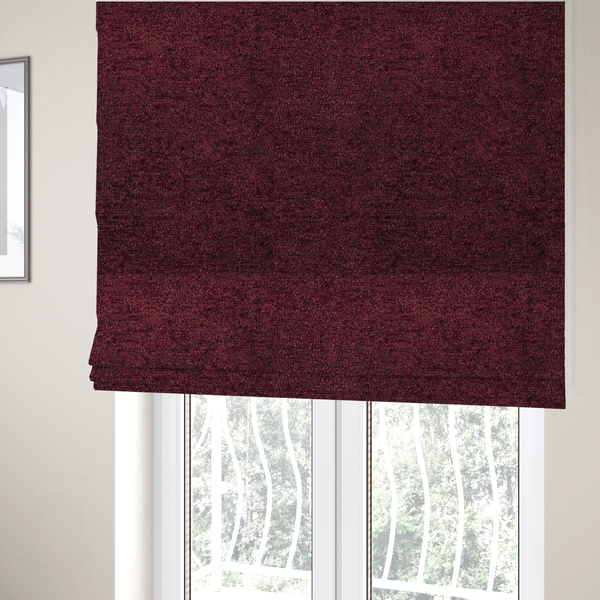 Seoul Boucle Upholstery Fabric Deep Red Colour CTR-2616 - Roman Blinds